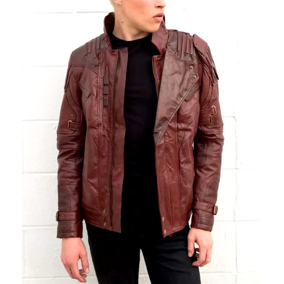 Lambskin real leather cosplay galaxy skylord guardian handmade burgundy maroon - Picture 6 of 15
